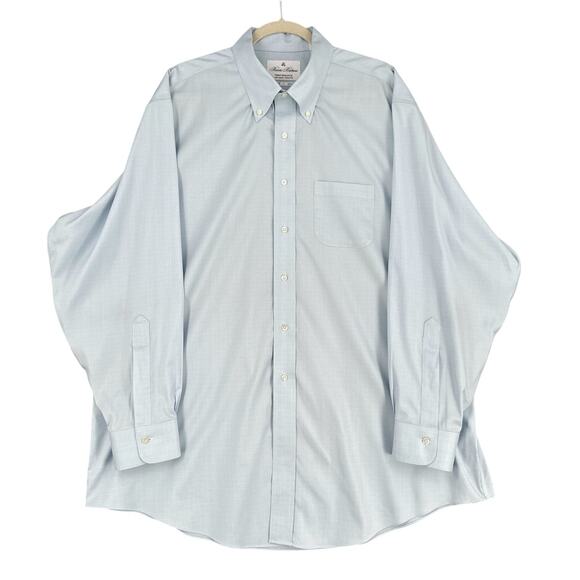 Brooks Brothers Madison Performance Blue Button Down Long Sleeves Shirt 18 /‎ 35 - Picture 1 of 7